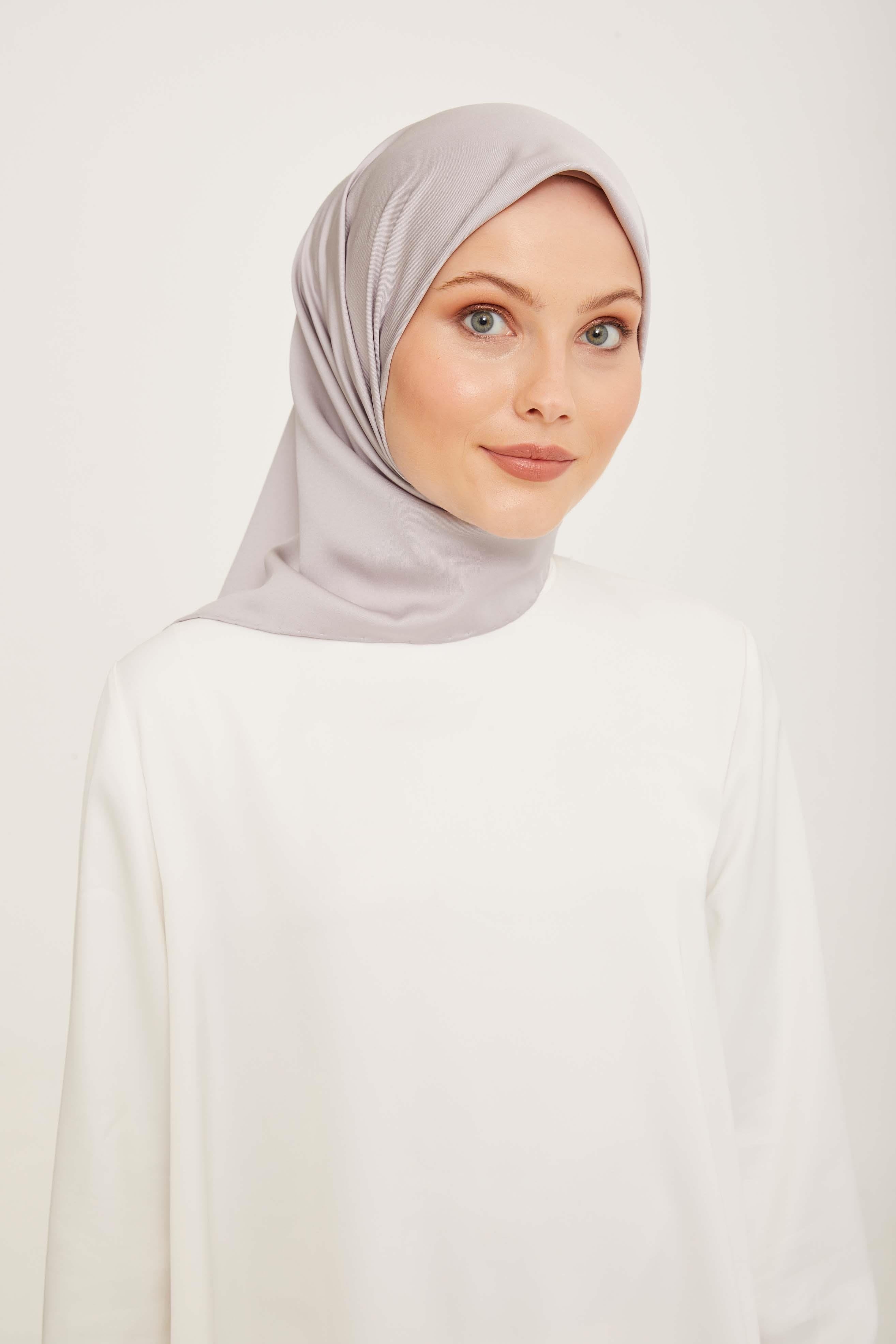 Armine Sport Gümüş Düz Renk Fon Eşarp 352