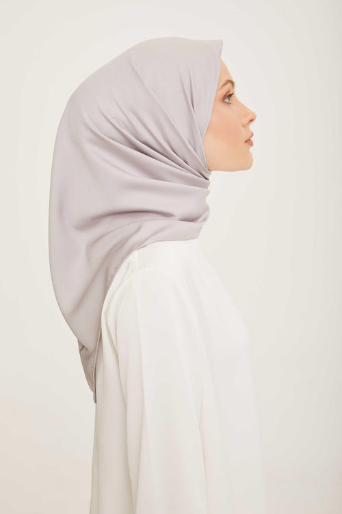 Armine Sport Gümüş Düz Renk Fon Eşarp 352